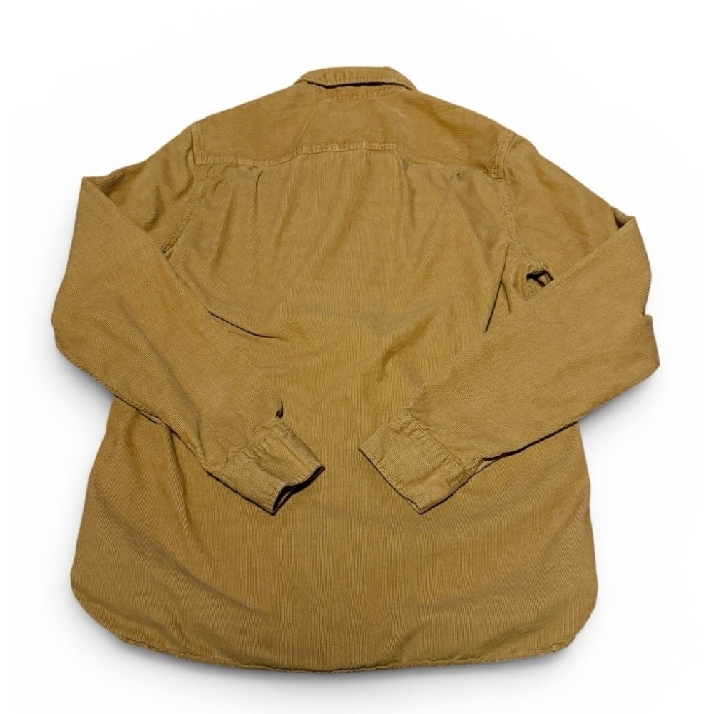 Superdry Machined Goods Corduroy Button Front Shirt Men's M Brown Cotton - Picture 2 of 5